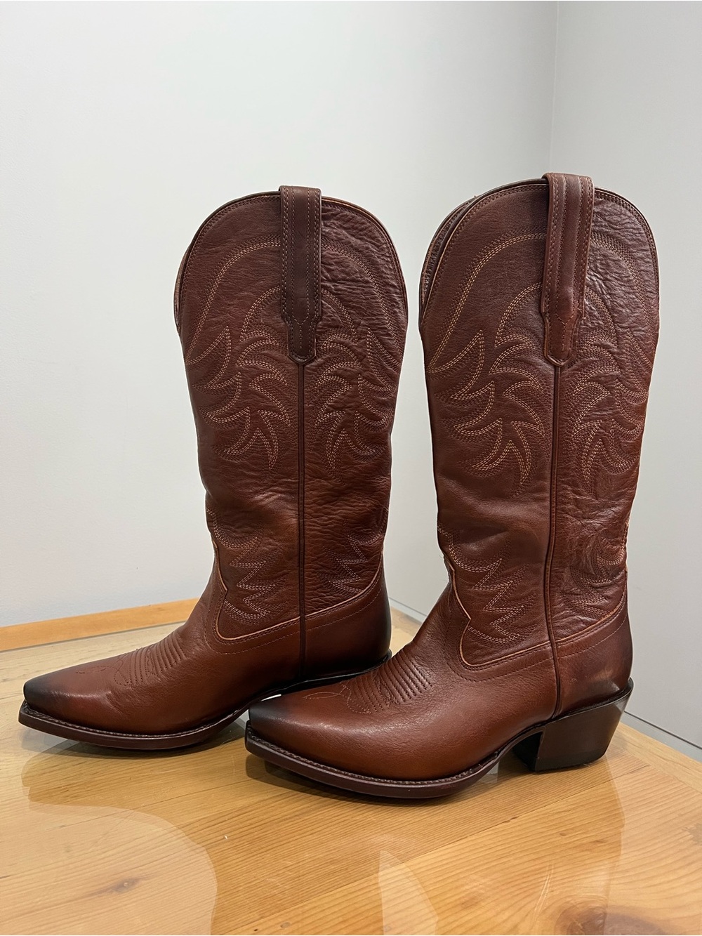 Tecovas The Annie Sequoia Western Leather Heeled Boots Brown US 7